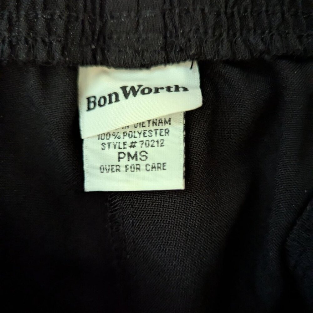 Excellent Condition Bon Worth Black Slacks, Size PMS, Inseam 25 - Picture 4 of 5